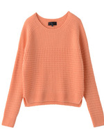 ホールガーメントニットプルオーバー/オレンジ系(066)