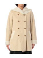 ムートン調ビッグフードコート/ナチュラル(050)