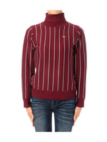 メガネ刺しゅうタートルニット/ワインレッド(363)