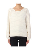 ラメドットミルニットソー/オフホワイト(003)