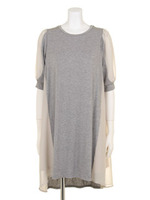 【mystic】サイドシフォン半袖OP/GY