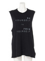 【GOOD HYOUMAN】FREEYOUR CUT OFF TANK TOP/FADED BLACK