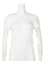 【GYDA】2WAYオフショルニットTOPS/オフホワイト