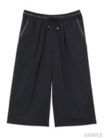 【NINE】ピンストライプワイドPT/ネイビー