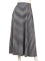 【SEEDS OF CALIFORNIA FOR ROSE BUD】D/J STRIPE REVERSIBLE MAXI SKIRT/GRY/STRIPE