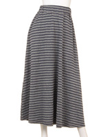 【SEEDS OF CALIFORNIA FOR ROSE BUD】D/J STRIPE REVERSIBLE MAXI SKIRT/GRY/STRIPE
