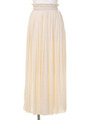クレールサテンロングプリーツSK/アイボリー