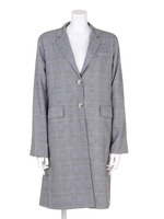 グレンチェックチェスターコート グレイ 2/GRY