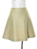 ジャガードフレアスカート/イエロー