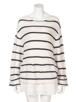 ニットシャツコンビワンピース/BORDER