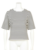 ファスナーカットソー(ボーダー)/ボーダー