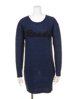 差込サガラロゴMIXニットOP/ブルー