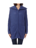 BIGカラージップカーディガン/ブルー(092)