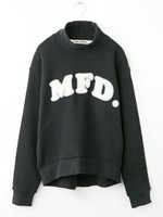 MOCK-NECK SWEAT TOP/BLACK