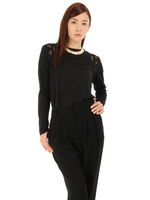 【OU】アームメッシュ刺繍TOP/WHITE