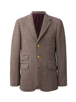 ガンクラブチェックツイードジャケット/ワインレッド(263)