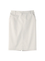 ギンガムチェックペンシルスカート/グレー(212)