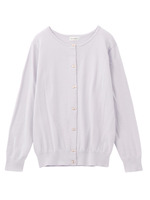 クルーネックニットカーディガン/ライトグリーン(021)