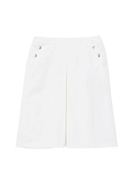 コットンメモリーツイルスカート/ホワイト(001)