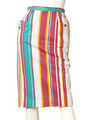 ストライプタイトスカート/RED