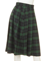 チェック柄プリーツスカート/ネイビー