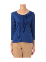 バイアスドレープカットソー/ブラック(019)