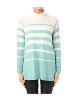 パネルボーダーニット/ライトグリーン(321)