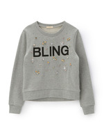 ビジュー付ロゴプリントプルオーバー/グレー系(012)