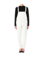 ホワイトニットデニムサロペット/ホワイト(001)