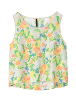 ボタニカル柄ノースリーブシャツ/ベージュ系(150)