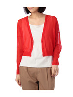 レーヨン混ニットカーデガン/オレンジ(067)