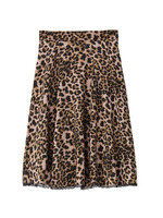 レオパードフレアスカート/ベージュ系(152)