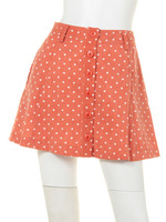 Dot Twill パネルスカート/レッド