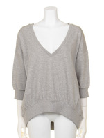 【DOUBLE STANDARD】ミニ裏毛TOP/グレー