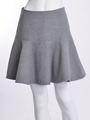 【DUO】配色ウールフリルミニSK/ライトグレー