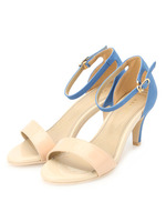 アンクル配色サンダル/ブルー系(592)