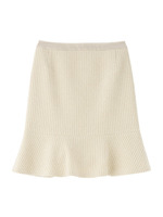 サテン使いツイードマーメイドスカート/アイボリー(404)