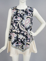 スカーフプリントチュニック/オフホワイト