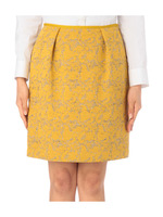 フラワージャカードスカート/イエロー系(432)
