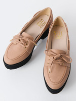 ラバーソールデッキシューズ/ベージュ