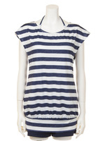 ワイドボーダー4点セット/ネイビー