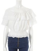 【ECURY】コットンレースチュニック/ホワイト