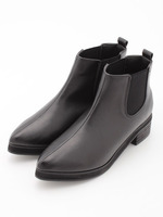 サイドゴアポインテッドブーツ/ブラック