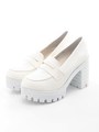 厚底ハイヒールパンプス/WHITE