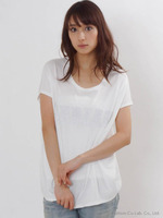 INDIAN箔プリント ドルマンTシャツ/オフホワイト