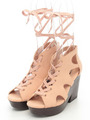Lace Up Sandals/Pink