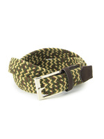 MIXニット編みベルト/ダークグリーン(023)