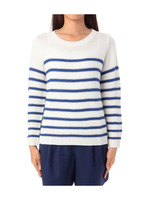 huitieme nid ガーターラメボーダーニットプルオーバー/ブルー系(393)