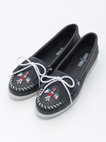 【MINNETONKA】サンダーバード ボートソール/ネイビー