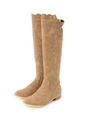 カットワークロングブーツ/ベージュ系(052)